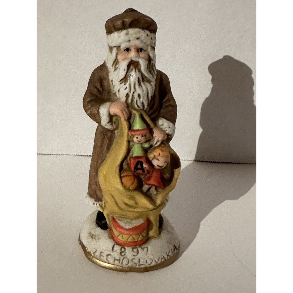 VTG Old World Santa Czechoslovakia 1897 Helig Myers HandPainted Ceramic Figurine